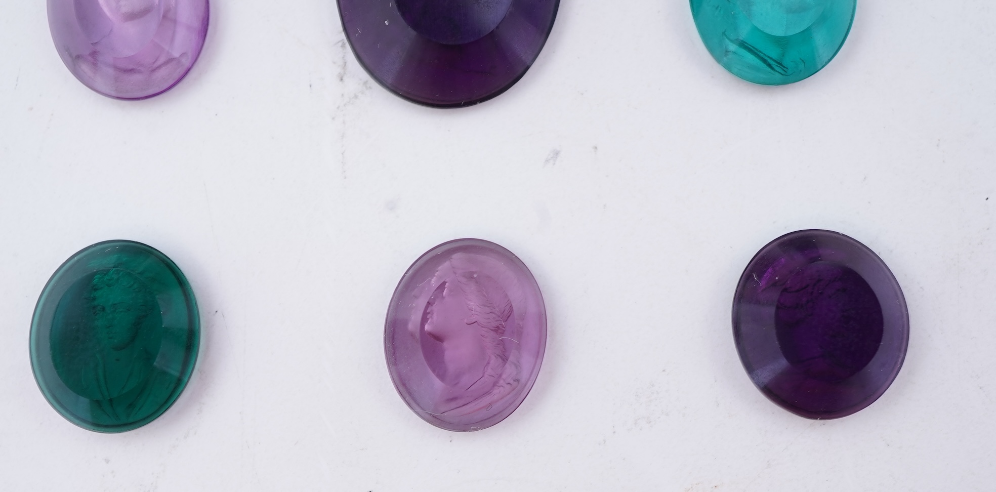 A collection of nine paste intaglios, possibly by William Tassie, late 18th/early 19th century